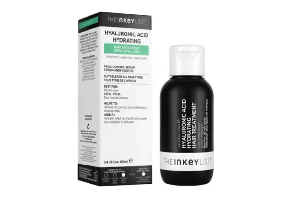 The Inkey List hyaluronsyra hår-behandling, en fuktgivande serum som motverkar friss och ger glans.